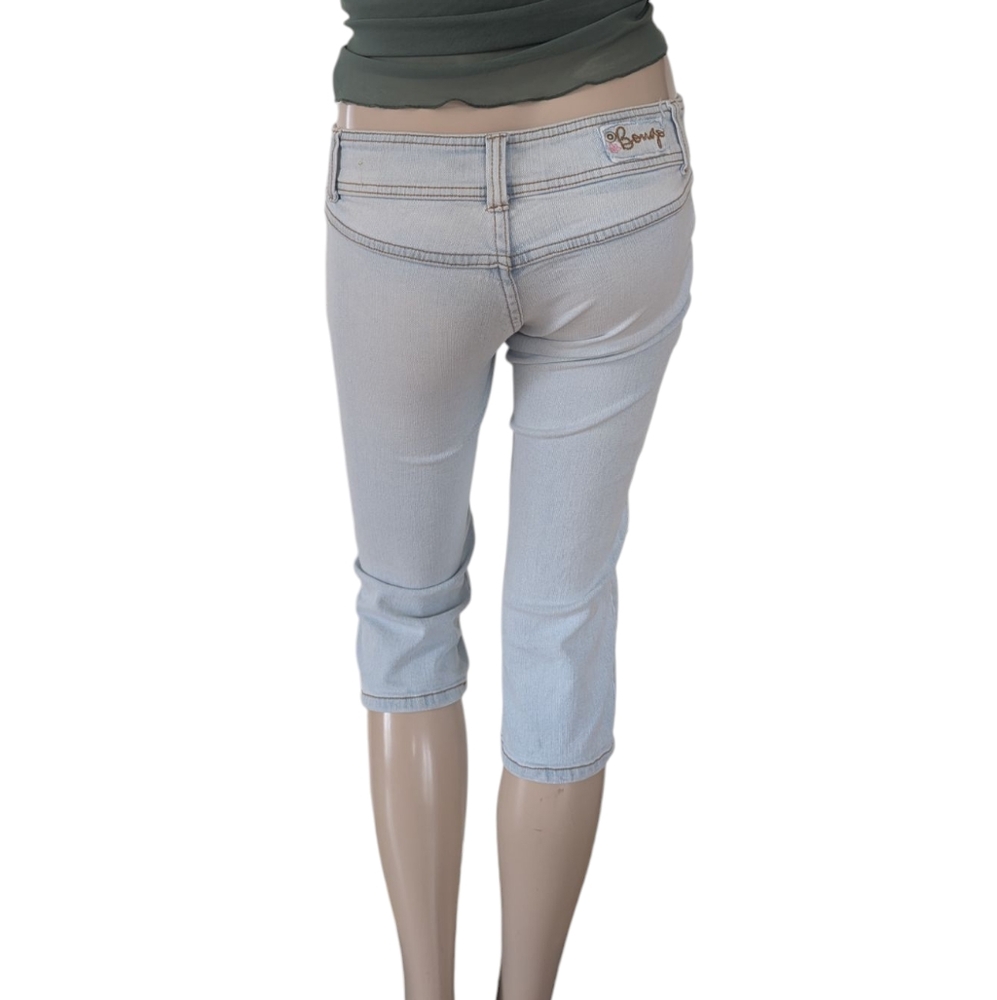 BONGO Blue Ankle Cropped Jeans with Straight Leg